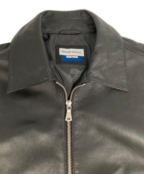 MAISON SPECIAL（メゾンスペシャル）MAISON SPECIAL (メゾンスペシャル) Sheep Leather Prime-Over Single Rider ブラック サイズ:1の古着・服飾アイテム