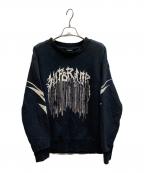 DIESELディーゼル）の古着「プリントスウェット」｜ブラック