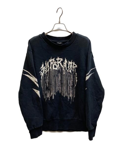 DIESEL（ディーゼル）DIESEL (ディーゼル) プリントスウェット ブラック サイズ:Sの古着・服飾アイテム