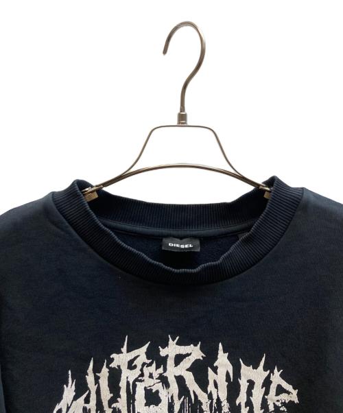 DIESEL（ディーゼル）DIESEL (ディーゼル) プリントスウェット ブラック サイズ:Sの古着・服飾アイテム