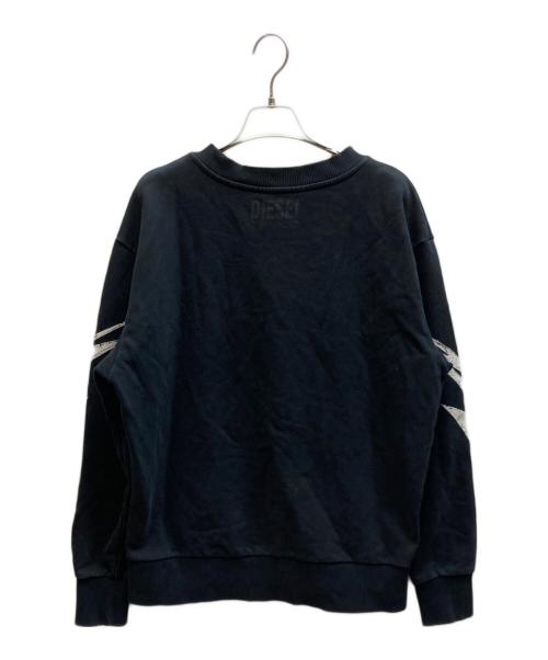 DIESEL（ディーゼル）DIESEL (ディーゼル) プリントスウェット ブラック サイズ:Sの古着・服飾アイテム
