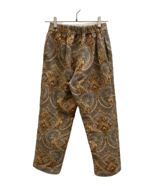chignon（シニヨン）chignon (シニヨン) 総柄ジャガードパンツ ブラウン サイズ:Fの古着・服飾アイテム