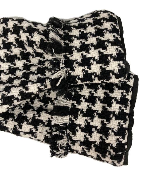 BALLSEY（ボールジィ）BALLSEY (ボールジィ) ハウンドトゥースツイード フリンジジャケット ブラック サイズ:36の古着・服飾アイテム