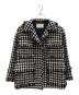 BALLSEY（ボールジィ）の古着「ハウンドトゥースツイード フリンジジャケット」｜ブラック
