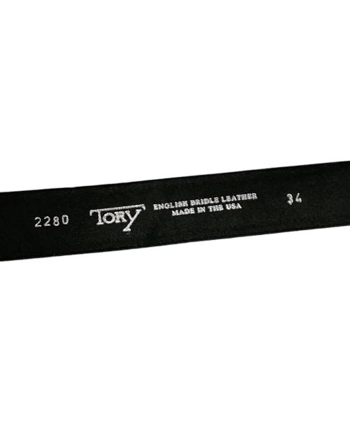 TORY LEATHER（トリーレザー）TORY LEATHER (トリーレザー) フックバックルベルト ブラック サイズ:34の古着・服飾アイテム