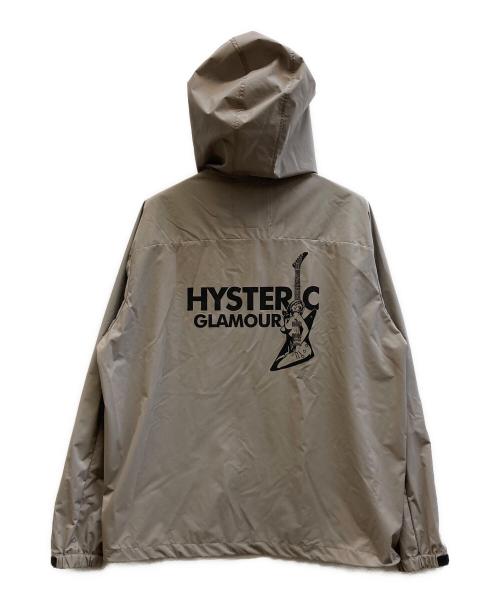Hysteric Glamour（ヒステリックグラマー）Hysteric Glamour (ヒステリックグラマー) GUITAR GIRL パッカブルフーデッドブルゾン グレー サイズ:Lの古着・服飾アイテム