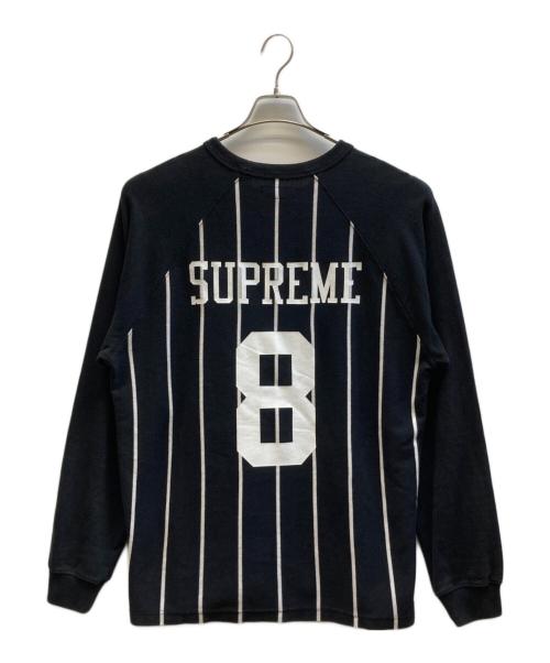 SUPREME（シュプリーム）Supreme (シュプリーム) Stripe Raglan L/S Top ブラック サイズ:Ⅿの古着・服飾アイテム