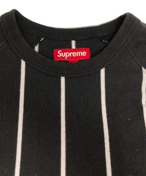 SUPREME（シュプリーム）Supreme (シュプリーム) Stripe Raglan L/S Top ブラック サイズ:Ⅿの古着・服飾アイテム
