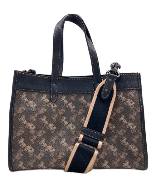 COACH（コーチ）COACH (コーチ) フィールド トート 30 ウィズ ホース アンド キャリッジ プリント トートバッグ ブラウンの古着・服飾アイテム