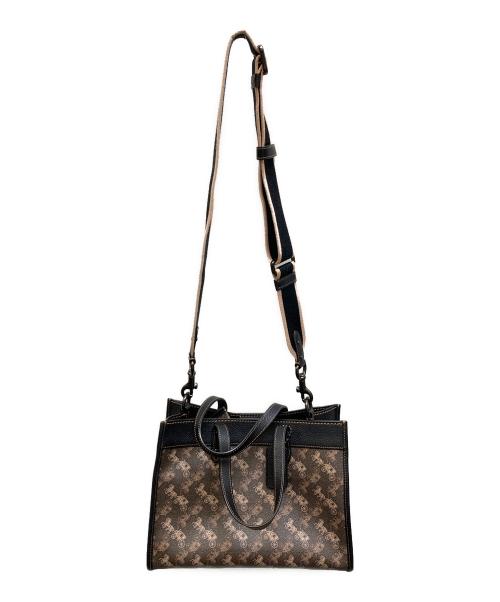 COACH（コーチ）COACH (コーチ) フィールド トート 30 ウィズ ホース アンド キャリッジ プリント トートバッグ ブラウンの古着・服飾アイテム