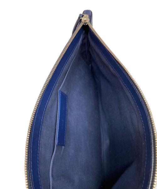 BALENCIAGA（バレンシアガ）BALENCIAGA (バレンシアガ) キャンバス×レザー セカンドバッグ ネイビーの古着・服飾アイテム