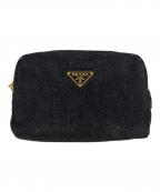 PRADAプラダ）の古着「デニムポーチ」｜インディゴ