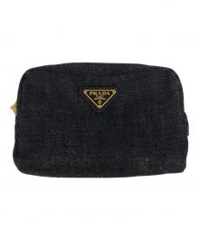 PRADA（プラダ）の古着「デニムポーチ」｜インディゴ