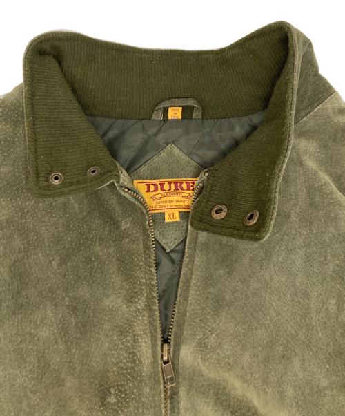 DUKE（デューク）DUKE (デューク) レザージャケット グリーン サイズ:XLの古着・服飾アイテム