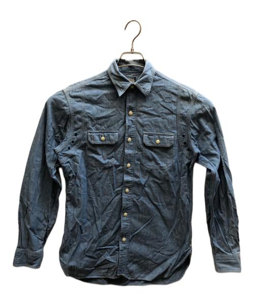 RRL（ダブルアールエル）RRL (ダブルアールエル) デニムワークシャツ ブルー サイズ:XSの古着・服飾アイテム