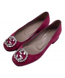 GUCCI（グッチ）の古着「ビジュー インターロッキング パンプス」｜ピンク