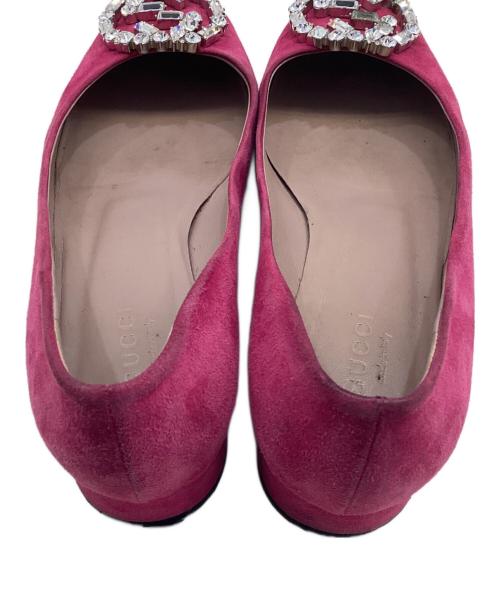 GUCCI（グッチ）GUCCI (グッチ) ビジュー インターロッキング パンプス ピンク サイズ:35の古着・服飾アイテム