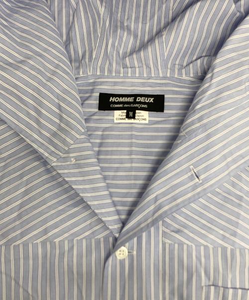 COMME des GARCONS HOMME DEUX（コムデギャルソン オム ドゥ）COMME des GARCONS HOMME DEUX (コムデギャルソン オム ドゥ) 綿ブロードストライプ ホワイト×スカイブルー サイズ:Mの古着・服飾アイテム