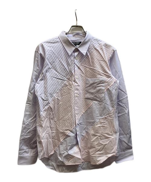 COMME des GARCONS HOMME DEUX（コムデギャルソン オム ドゥ）COMME des GARCONS HOMME DEUX (コムデギャルソン オム ドゥ) ストライプシャツ パープル×ピンク サイズ:Mの古着・服飾アイテム