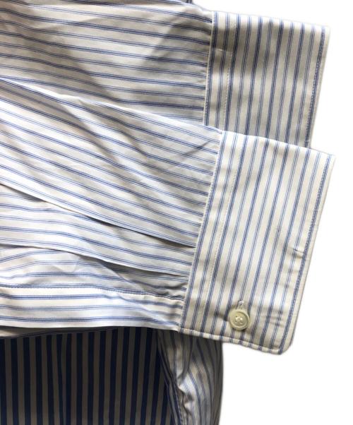 COMME des GARCONS HOMME DEUX（コムデギャルソン オム ドゥ）COMME des GARCONS HOMME DEUX (コムデギャルソン オム ドゥ) ストライプシャツ ホワイト×ブルー サイズ:Mの古着・服飾アイテム