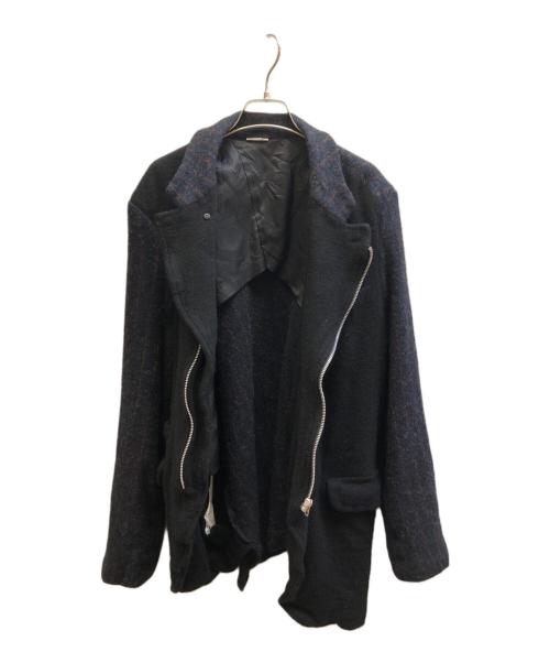 COMME des GARCONS HOMME DEUX（コムデギャルソン オム ドゥ）COMME des GARCONS HOMME DEUX (コムデギャルソン オム ドゥ) 縮絨ジップジャケット ブラック サイズ:Ⅿの古着・服飾アイテム