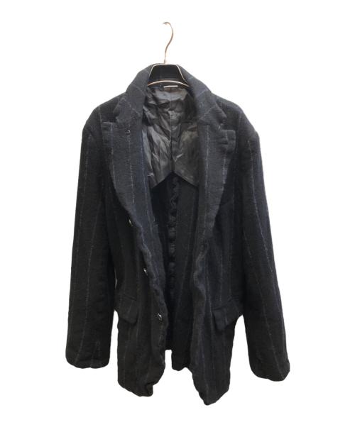COMME des GARCONS HOMME DEUX（コムデギャルソン オム ドゥ）COMME des GARCONS HOMME DEUX (コムデギャルソン オム ドゥ) 縮絨ジャケット ブラック サイズ:Ｌの古着・服飾アイテム