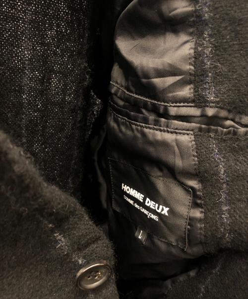 COMME des GARCONS HOMME DEUX（コムデギャルソン オム ドゥ）COMME des GARCONS HOMME DEUX (コムデギャルソン オム ドゥ) 縮絨ジャケット ブラック サイズ:Ｌの古着・服飾アイテム