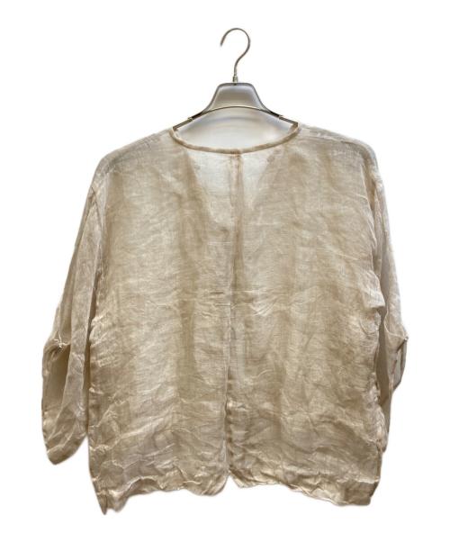 INDUBITABLY（インダビタブリー）INDUBITABLY (インダビタブリー) シアーシャツ アイボリー サイズ:Freeの古着・服飾アイテム