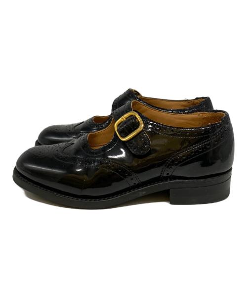 SANDERS（サンダース）SANDERS (サンダース) メリージェーンウィングチップシューズ ブラック サイズ:5の古着・服飾アイテム