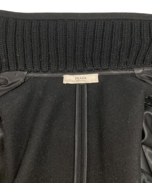PRADA（プラダ）PRADA (プラダ) ウールPコート ブラック サイズ:38の古着・服飾アイテム