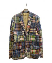 POLO RALPH LAUREN（ポロ・ラルフローレン）の古着「マドラスチェックパッチワークジャケット」｜マルチカラー