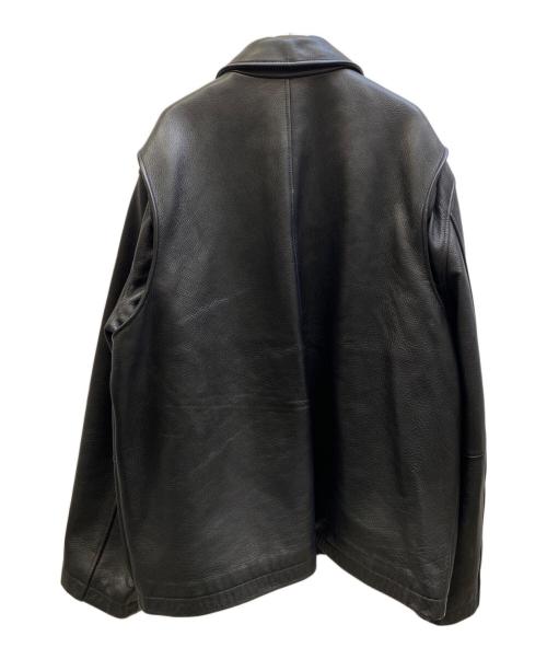 Eddie Bauer（エディーバウアー）Eddie Bauer (エディーバウアー) レザージャケット ブラック サイズ:XLの古着・服飾アイテム