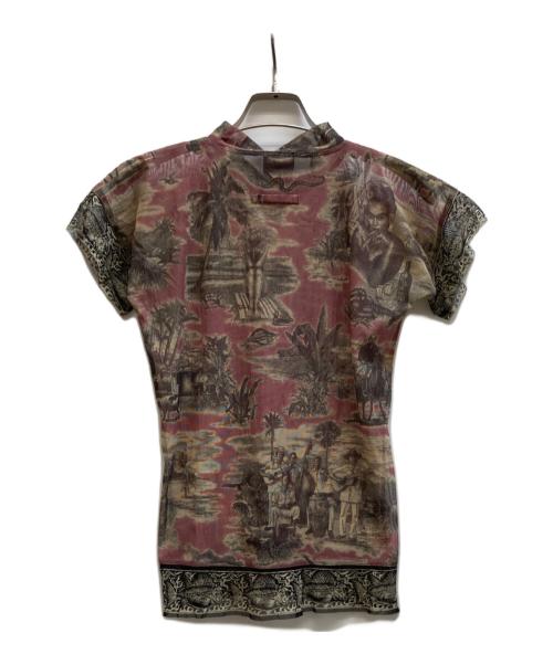 Jean Paul GAULTIER CLASSIQUE3（ジャンポール・ゴルチエ）Jean Paul GAULTIER CLASSIQUE3 (ジャンポール・ゴルチエ) 半袖パワーネット ベージュ サイズ:48の古着・服飾アイテム