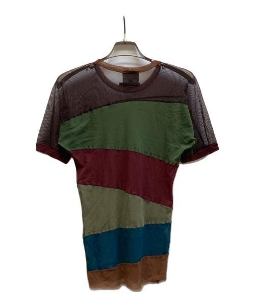 Jean Paul Gaultier homme（ジャンポールゴルチェオム）Jean Paul Gaultier homme (ジャンポールゴルチェオム) 半袖パワーネット マルチカラー サイズ:48の古着・服飾アイテム