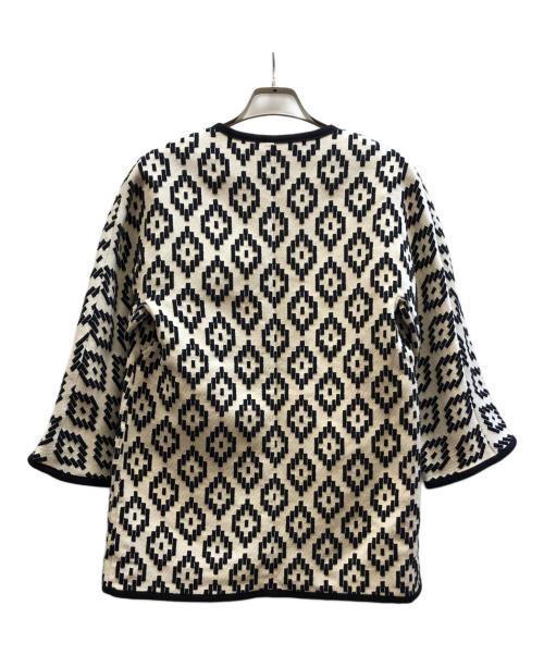 MaxMara（マックスマーラ）MaxMara (マックスマーラ) 総柄ノーカラージャケット ベージュ サイズ:38の古着・服飾アイテム