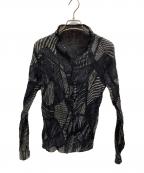 ISSEY MIYAKEイッセイミヤケ）の古着「プリーツシャツ」｜ブラック