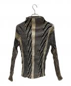 ISSEY MIYAKEイッセイミヤケ）の古着「シアープリーツカットソー」｜ブラック