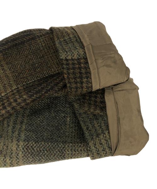 ETRO（エトロ）ETRO (エトロ) バック切替チェックウールコート カーキ サイズ:48の古着・服飾アイテム