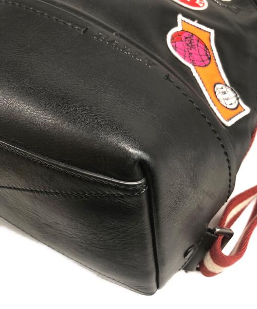 BALLY（バリー）BALLY (バリー) アップリケ トレインスポッティング バックパック ブラックの古着・服飾アイテム