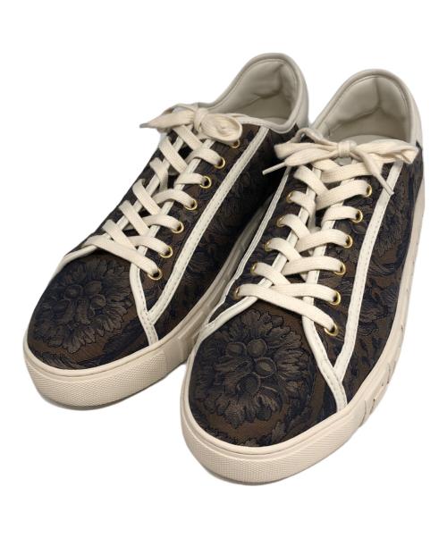 VERSACE（ヴェルサーチェ）VERSACE (ヴェルサーチェ) バロッコグレカスニーカー ホワイト×ブラウン サイズ:44の古着・服飾アイテム