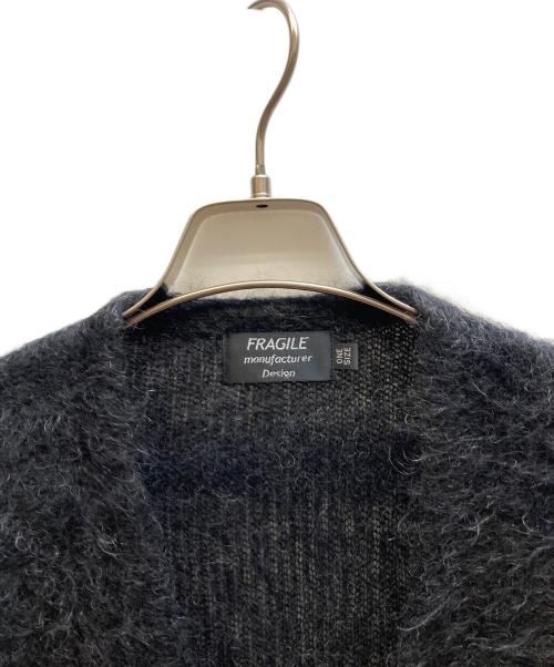 FRAGILE（フラジール）FRAGILE (フラジール) モヘア混カーディガン ブラック サイズ:ONE SIZEの古着・服飾アイテム