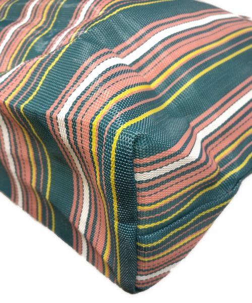 MARNI（マルニ）MARNI (マルニ) MARKET STRIPE BAG グリーン×ピンクの古着・服飾アイテム