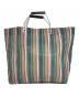 MARNI (マルニ) MARKET STRIPE BAG グリーン×ピンク：14000円