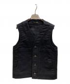 FRANK LEDERフランクリーダー）の古着「ジャーマンレザーベスト」｜ブラック