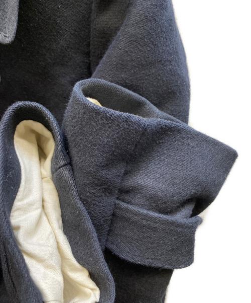 FRANK LEDER（フランクリーダー）FRANK LEDER (フランクリーダー) ジャーマンレザーヘビーコットンPコート ブラック サイズ:2の古着・服飾アイテム