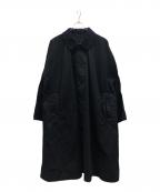 Porter Classicポータークラシック）の古着「パラフィンコーデュロイスウィングコート」｜ブラック