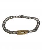 DIESELディーゼル）の古着「Dロゴブレスレット」｜シルバー