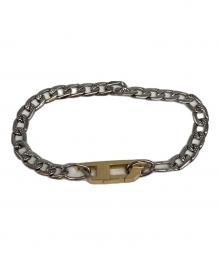 DIESEL（ディーゼル）の古着「Dロゴブレスレット」｜シルバー