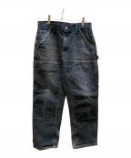 CarHarttカーハート）の古着「ダブルニーペインターパンツ」｜ブラック
