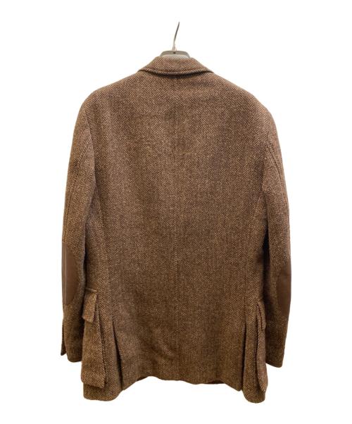 POLO RALPH LAUREN（ポロ・ラルフローレン）POLO RALPH LAUREN (ポロ・ラルフローレン) ヘリンボーンエルボーパッチ ツイードジャケット ブラウン サイズ:Ｍの古着・服飾アイテム